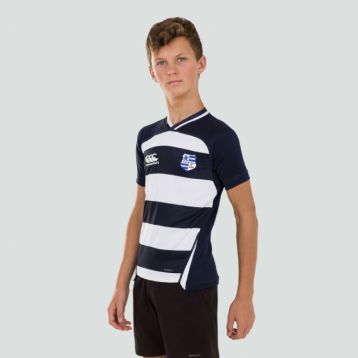 VRK Hooped Evader Jersey Junior Navy White