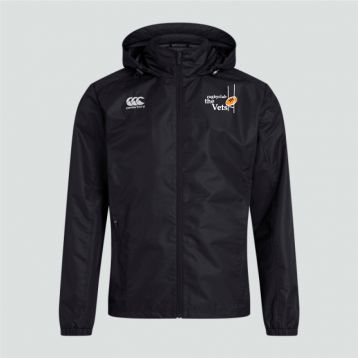 Vets Mens Club Full Zip Rain Jacket Black