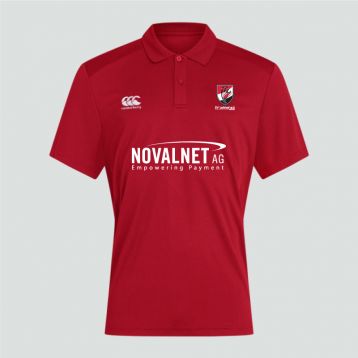 Lohhof Cricket Mens Club Dry Polo Shirt Red