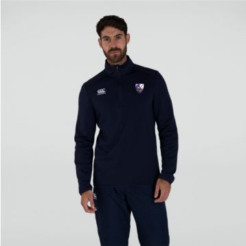 RCW Mens Club ¼ Zip Mid Layer Training Top Navy