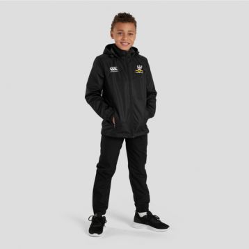 Aachen Junior Unisex Club FZ Rain Jacket Black