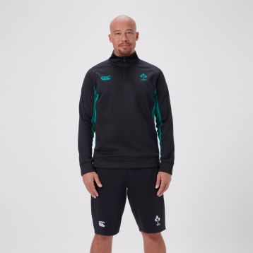 Mens Ireland ¼ Zip Training Top zwart/groen