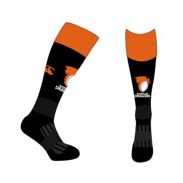 RC Dragons Unisex Club Match Socks Black/Orange